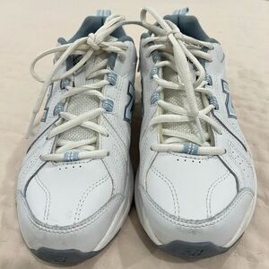 New Balance Women’s 608 White and Blue Sneakers